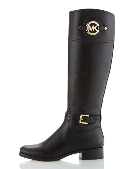 michael kors stockard leather riding boot|Michael Kors kara bootie.